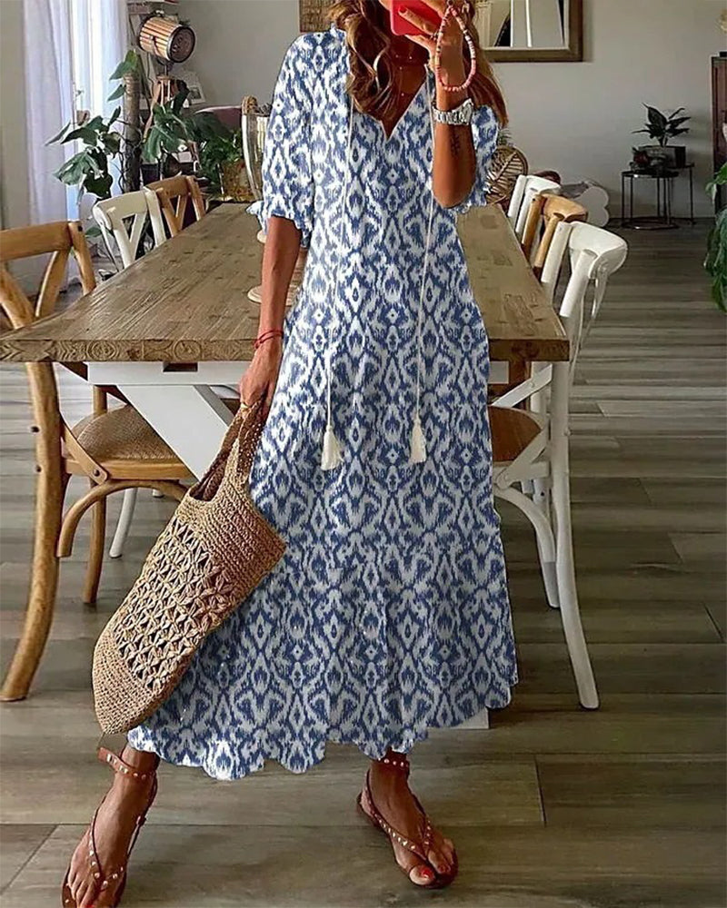 Women's Boho Summer Vacation Dress | Maxi