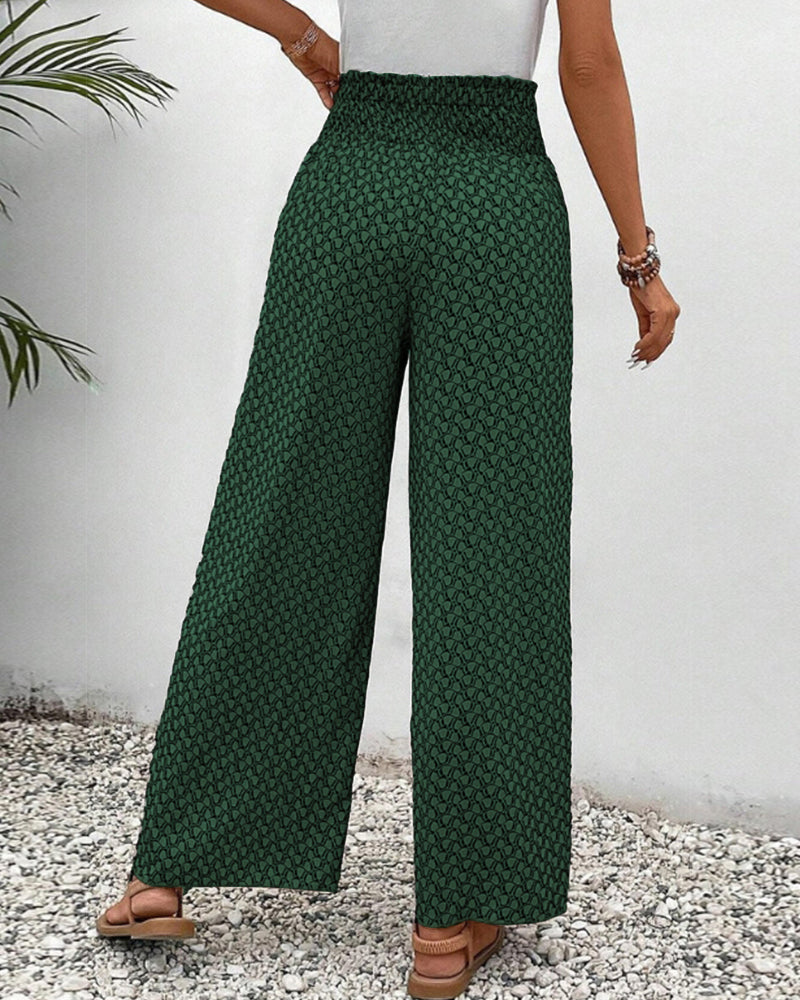 Women’s Smocked Waist Trousers | Summer
