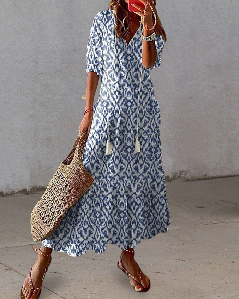Women's Boho Summer Vacation Dress | Maxi