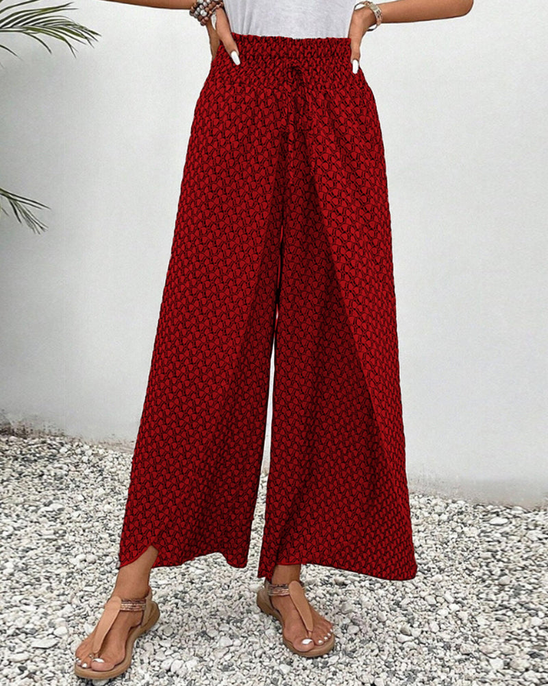 Women’s Smocked Waist Trousers | Summer