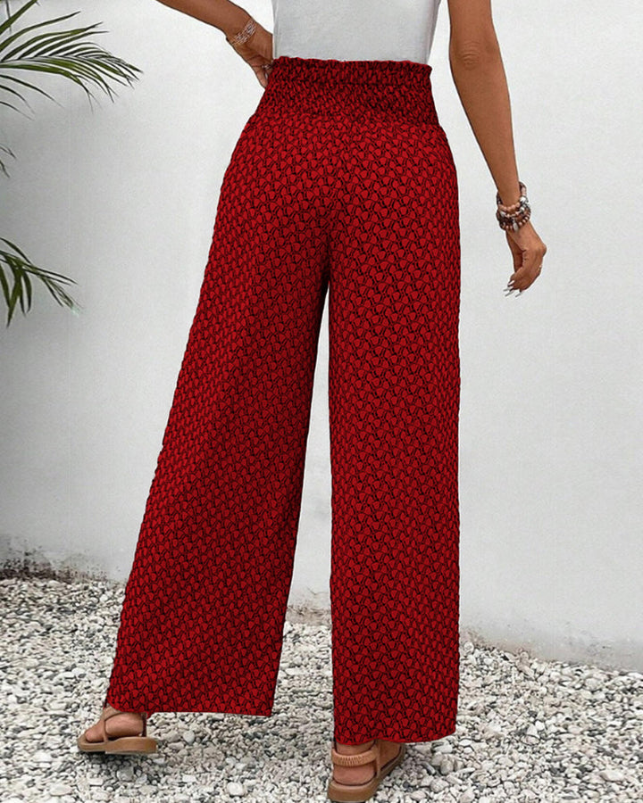 Women’s Smocked Waist Trousers | Summer