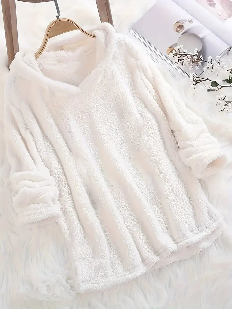 Sweat à capuche en maille pour femme | Long