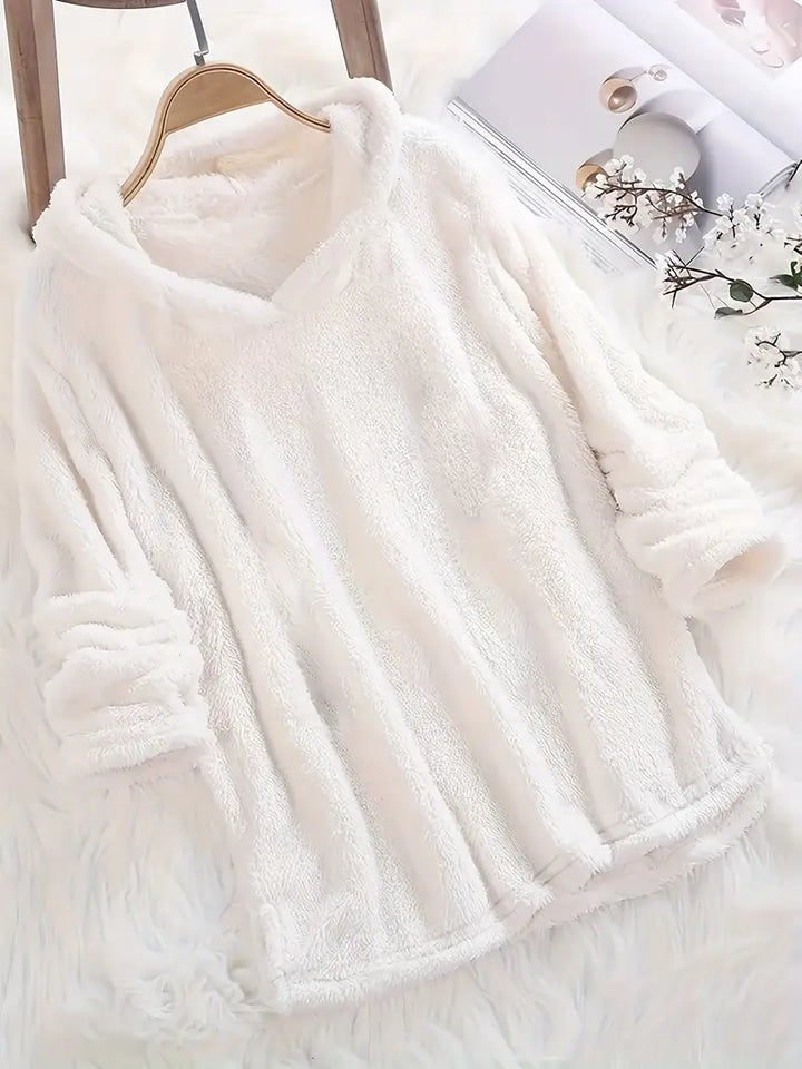 Sweat à capuche en maille pour femme | Long