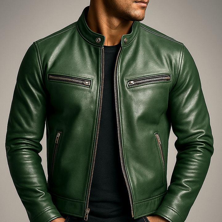 Men's Vintage Moto Jacket | Zip Up