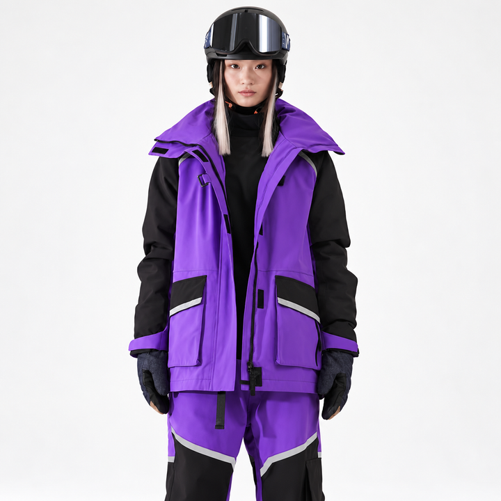 Unisex Winter Hooded Zip Up Ski Jacket | Snowboard