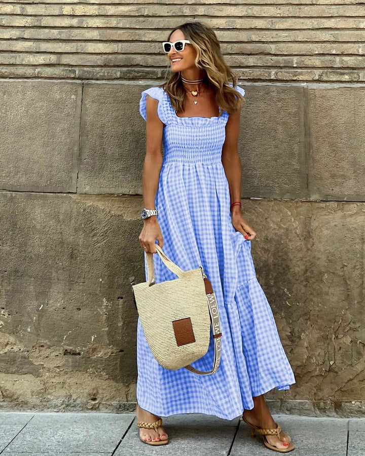 Women’s Flutter Sleeve Vacation Dress | Maxi