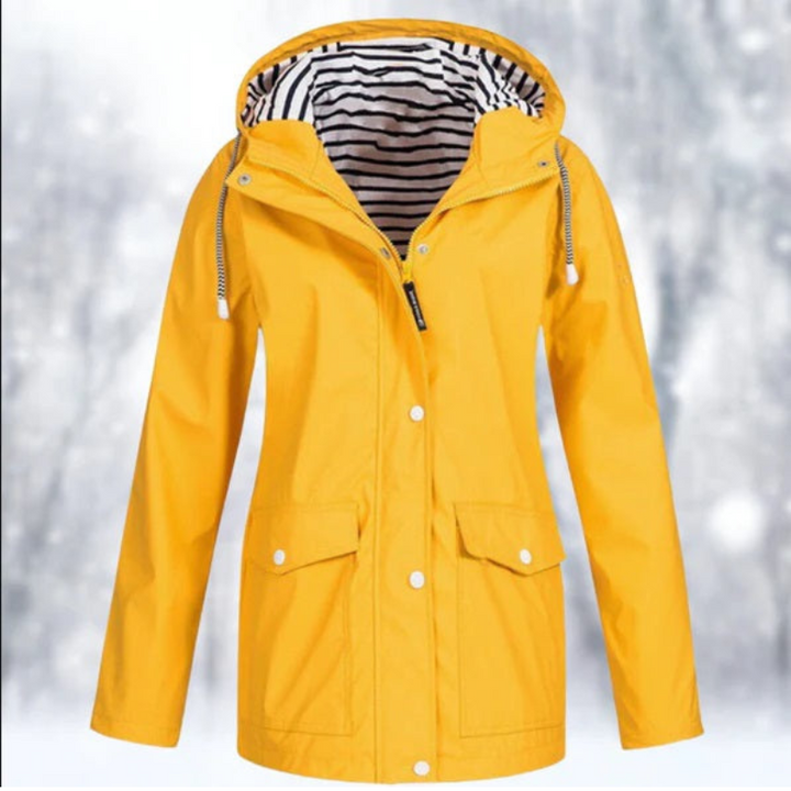 Women's Button Down Rain Jacket | Hooded