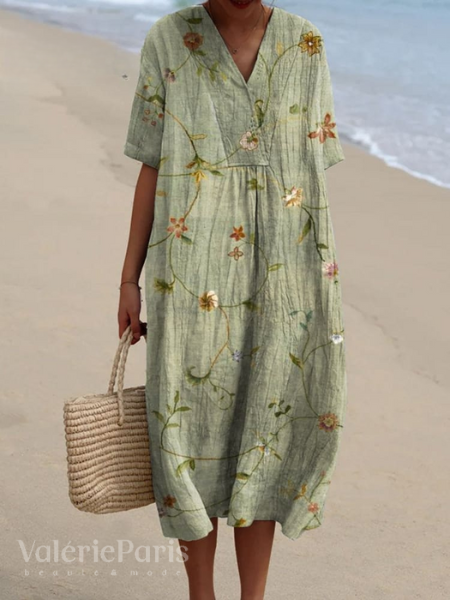 Women’s Flowy Floral Beach Summer Dress | Midi