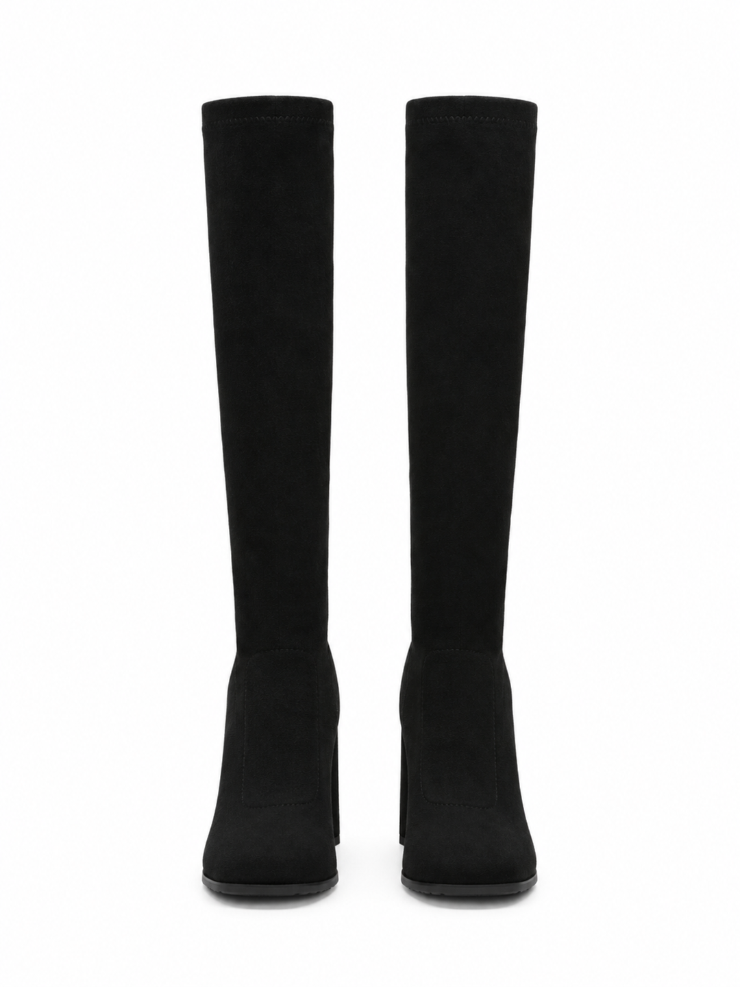 Women's Heel Round Toe Knee High Boots | Zip