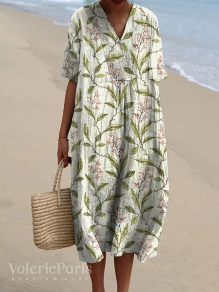 Women’s Flowy Floral Beach Summer Dress | Midi