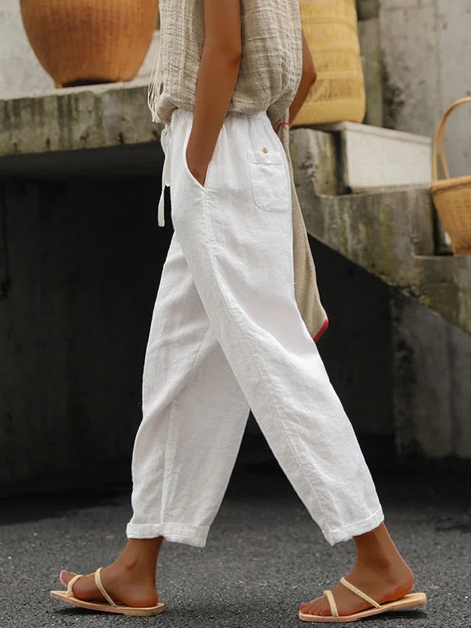Women's Loose Drawstring Trousers | Summer