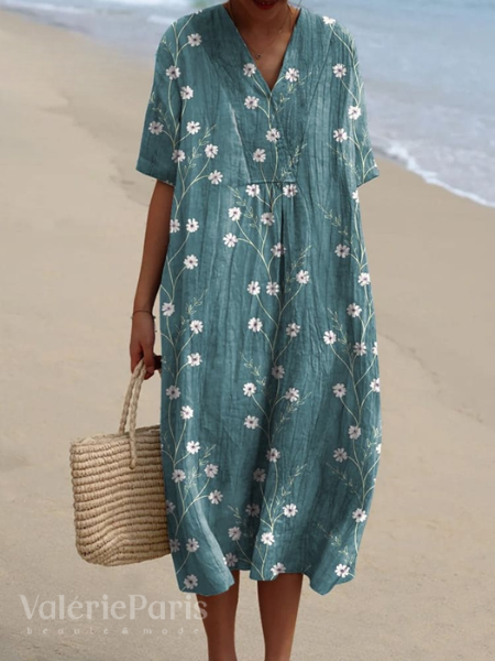 Women’s Flowy Floral Beach Summer Dress | Midi