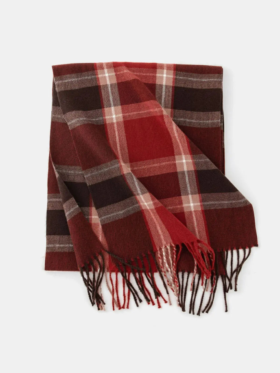 Écharpe d’hiver à franges pour femme | À carreaux
