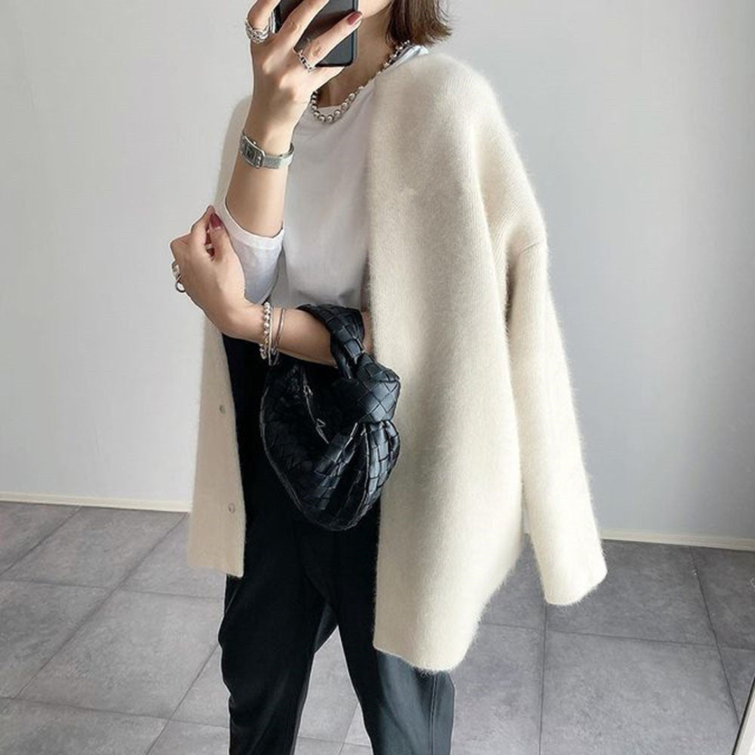 Women's Knitted Long Cardigan | Warm