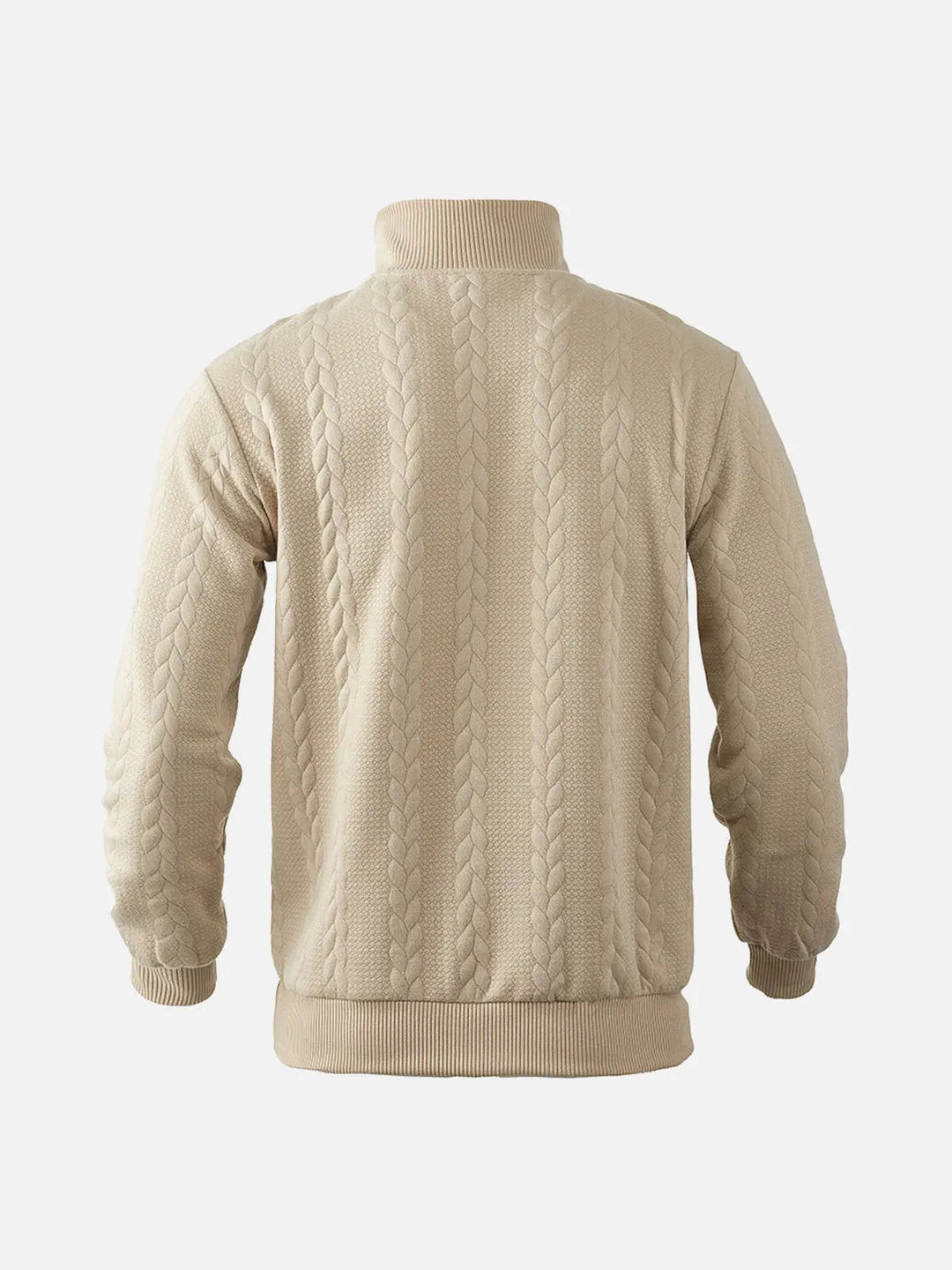Pull en maille d'hiver pour homme à manches longues | col zippé