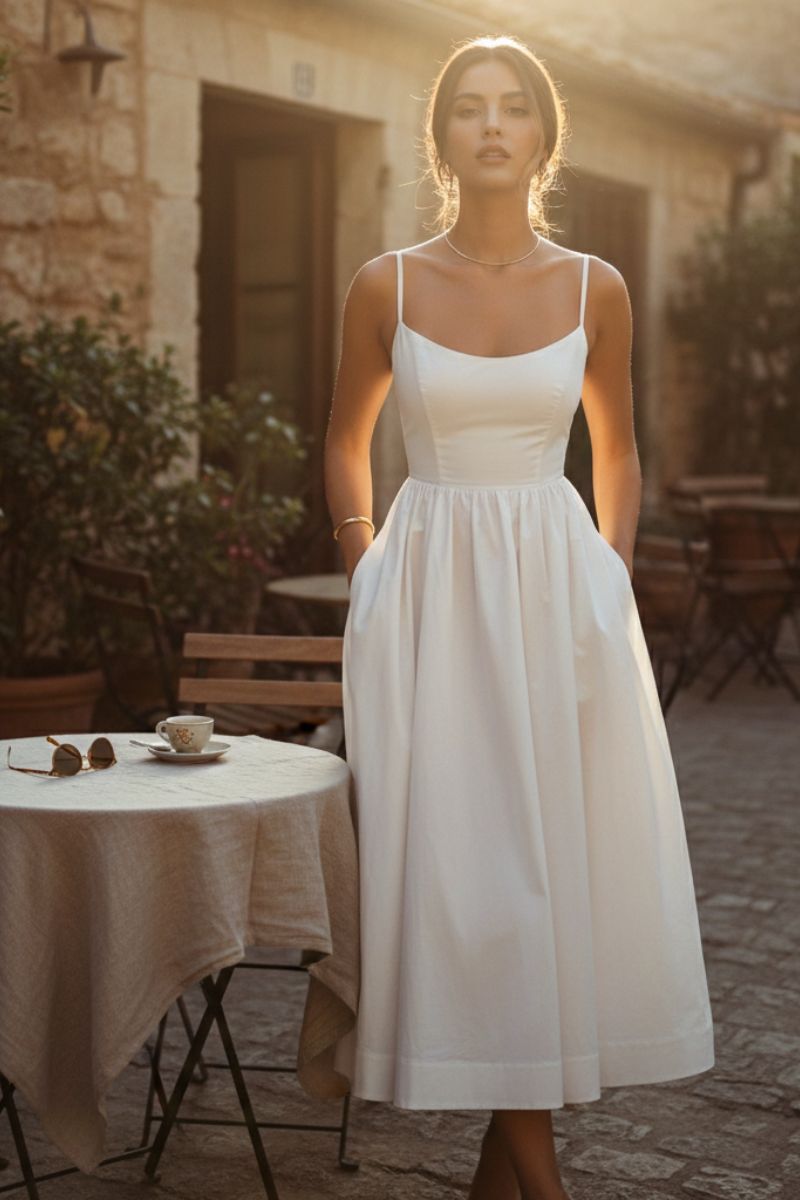 Women’s Sleeveless Cocktail Dress | Midi