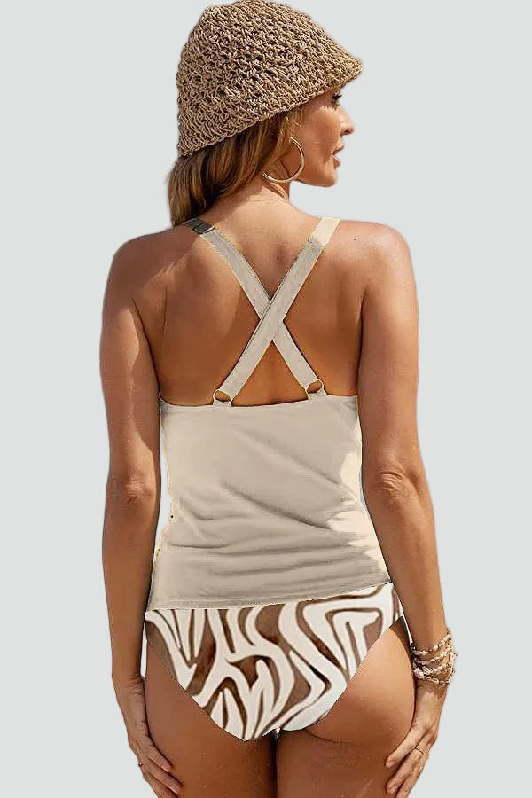 Women's V-Neck Tankini Swimwear Set | Summer