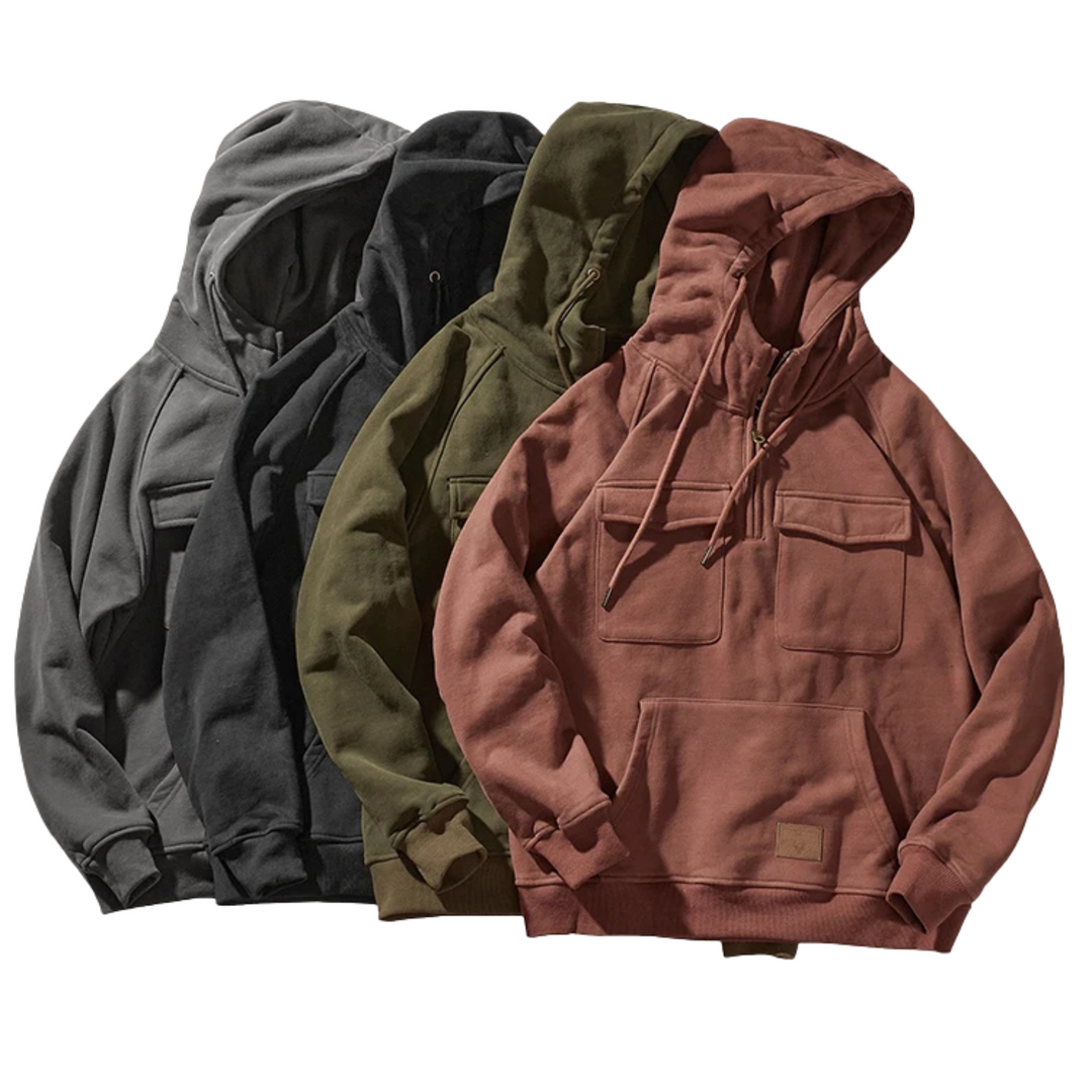 Men's Winter Drawstring Zip Up Hoodie | Streetwear
