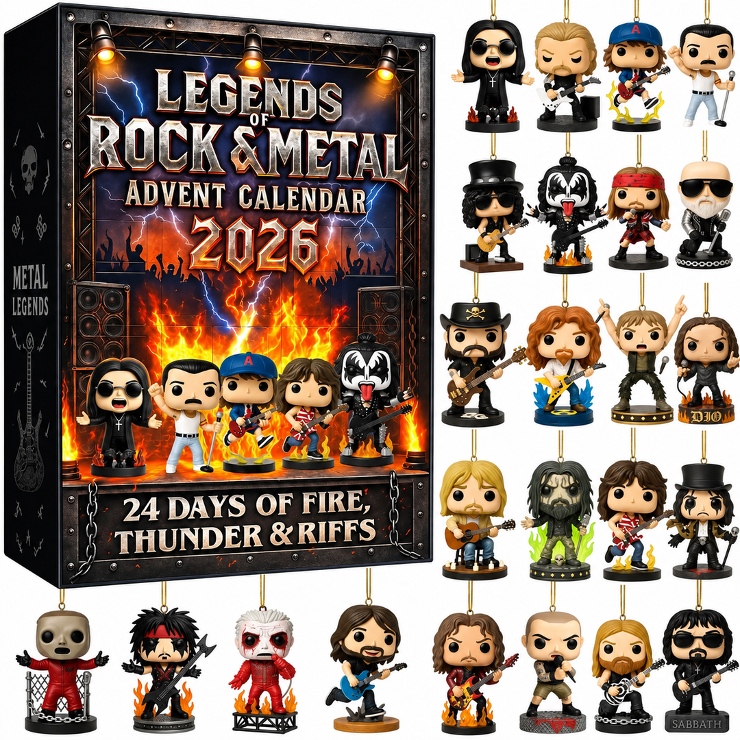 Calendrier de l’Avent des légendes du rock avec mini-objets de collection | Noël
