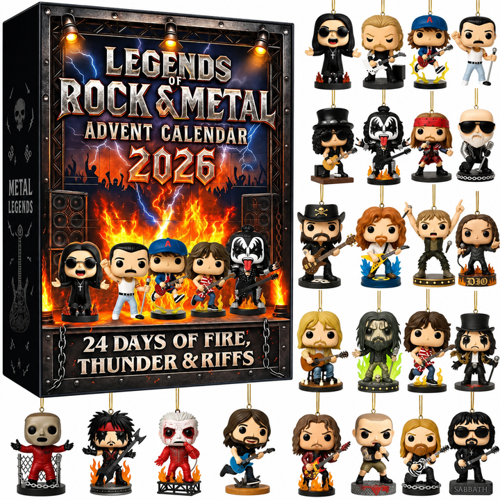 Calendrier de l’Avent des légendes du rock avec mini-objets de collection | Noël
