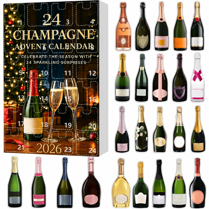 Calendrier de l’Avent avec décorations en forme de bouteille de whisky | 24 jours | Noël