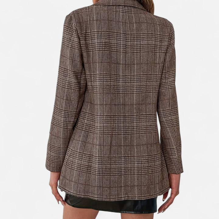 Women’s Single-Breasted Plaid Blazer | Formal