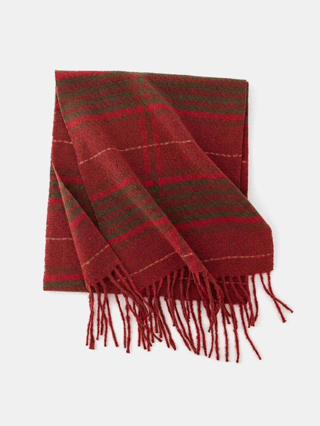 Écharpe d’hiver à franges pour femme | À carreaux