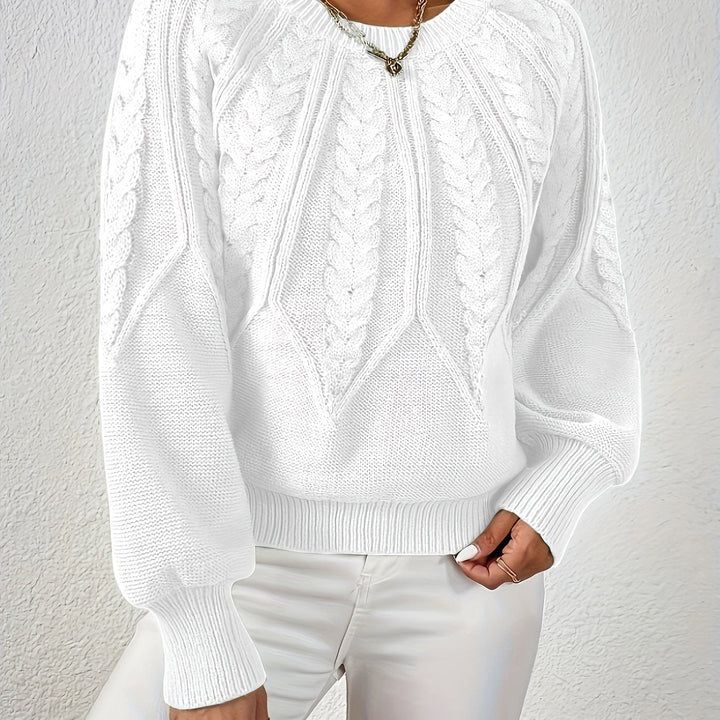 Pull texturé en maille pour femme | Manches longues