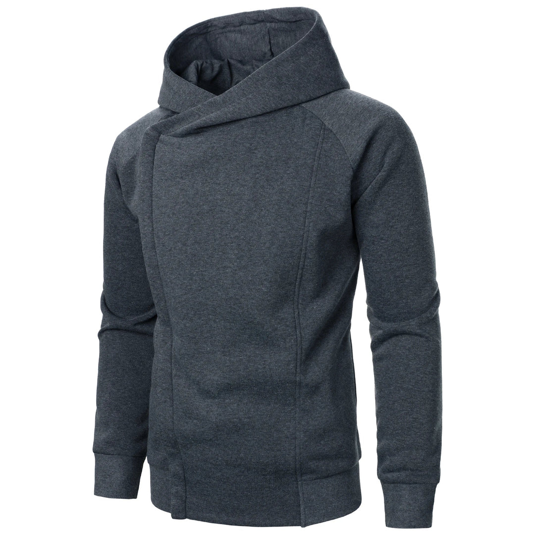 Sweat à capuche uni streetwear d'hiver pour homme | À fermeture éclair