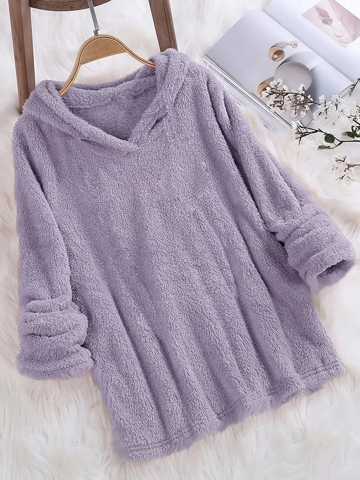 Sweat à capuche en maille pour femme | Long