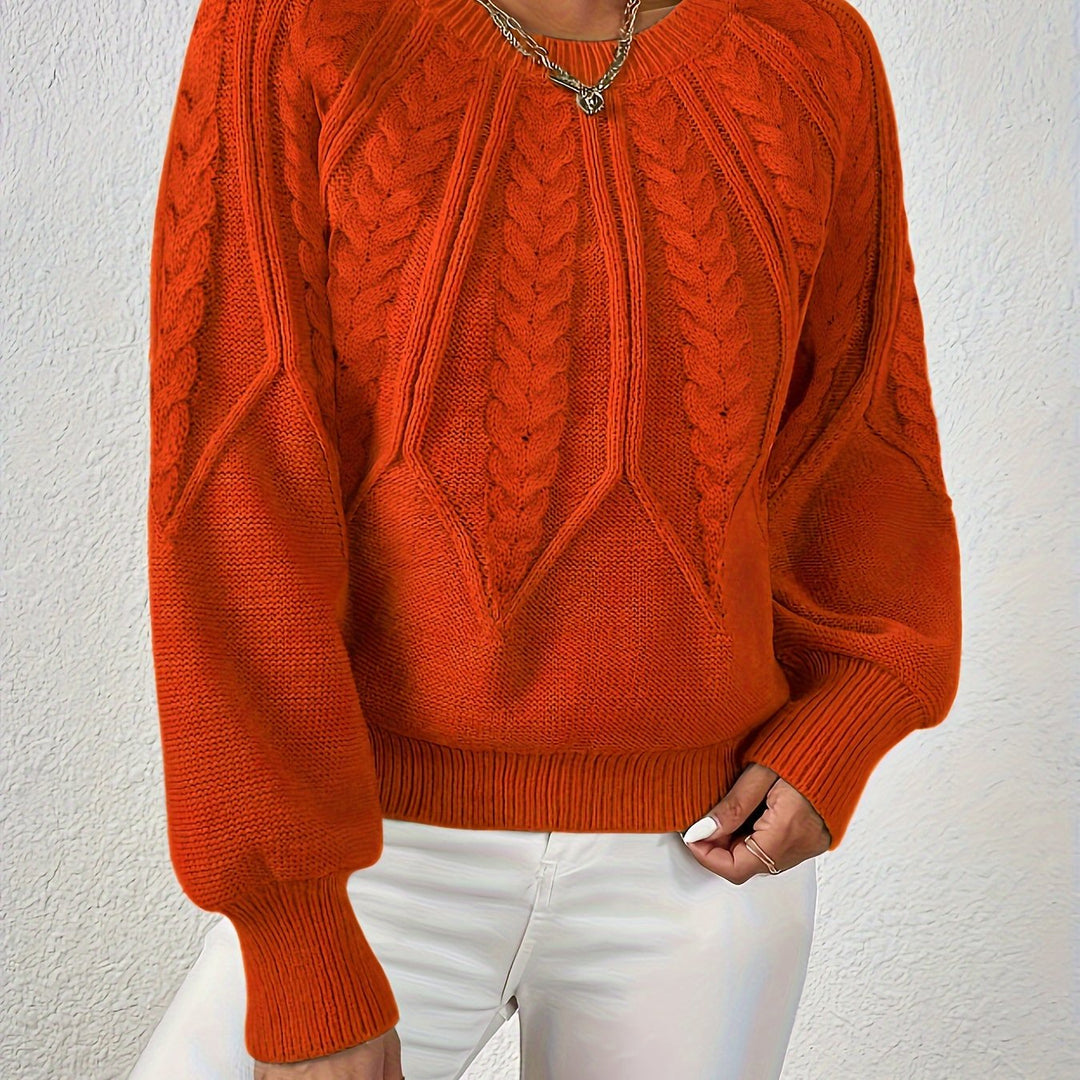 Pull texturé en maille pour femme | Manches longues