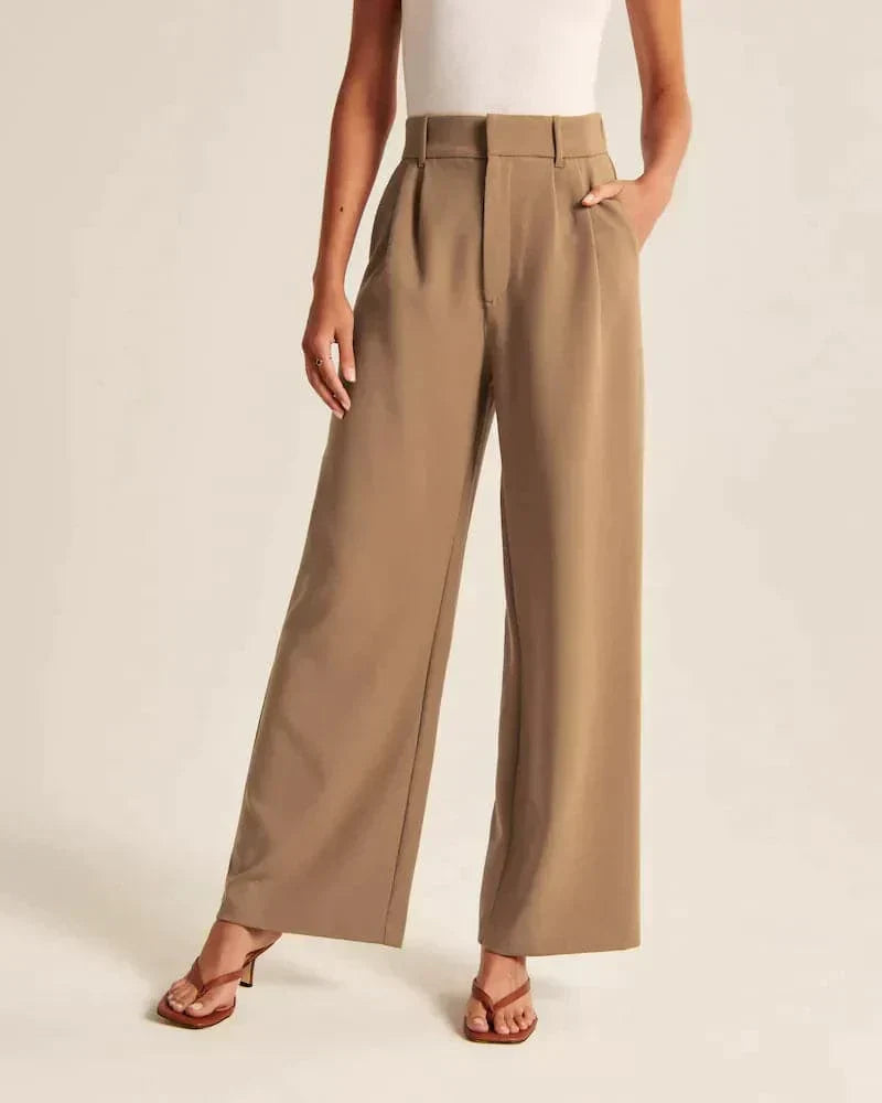 Women's High-Rise Casual Pants | Wide Leg