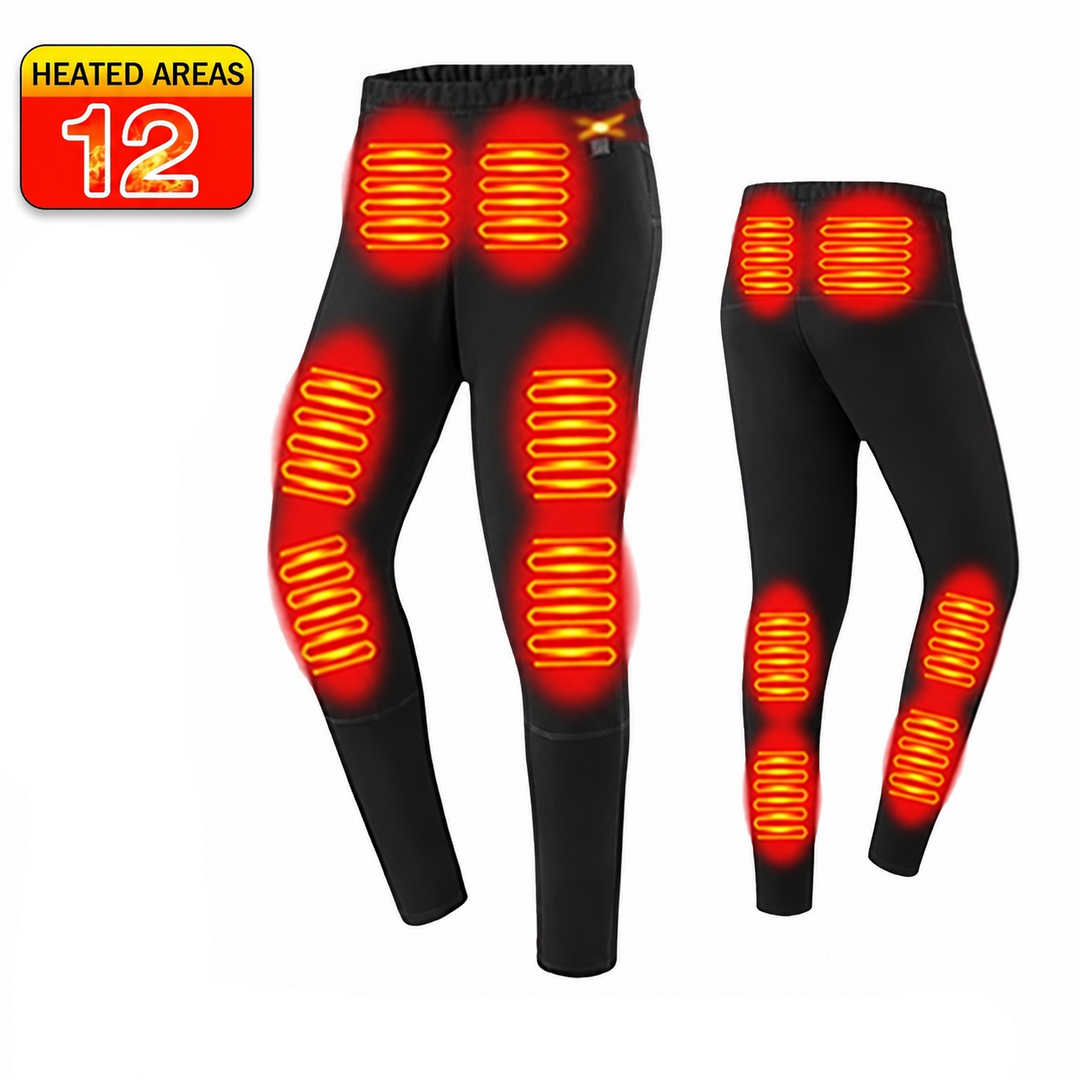 Ensemble de sous-vêtements thermiques chauffants unisexe avec haut à manches longues et caleçon long | ski