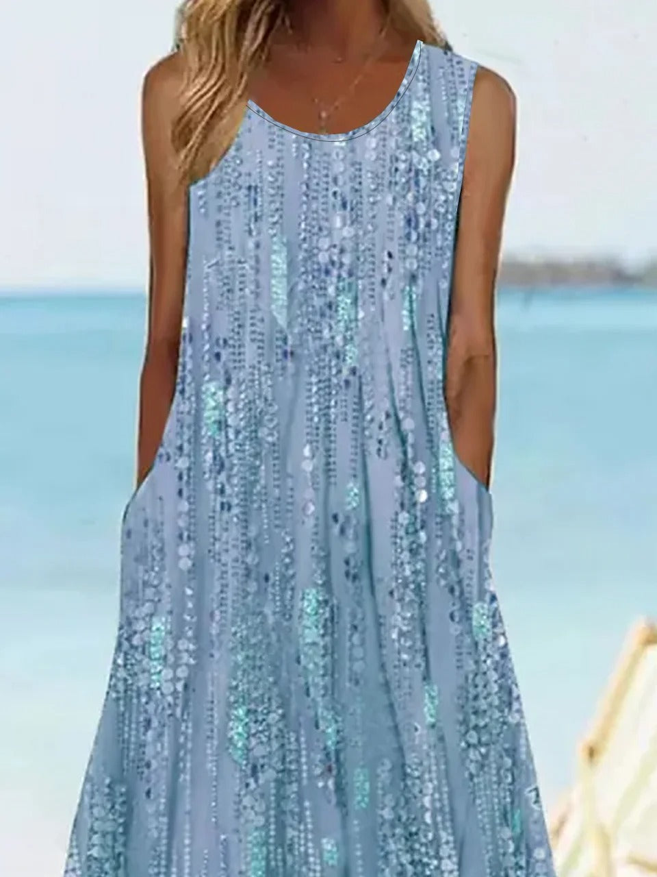 Women's Sleeveless Beach Dress | Midi