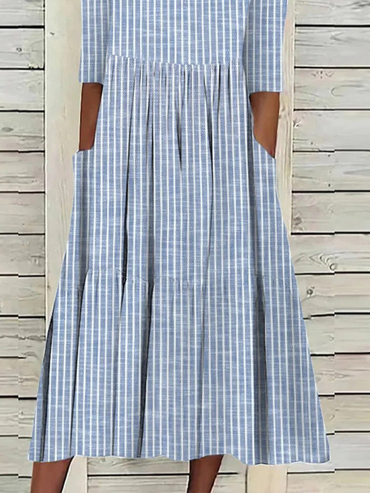 Women's Casual Striped Summer Dress | Midi