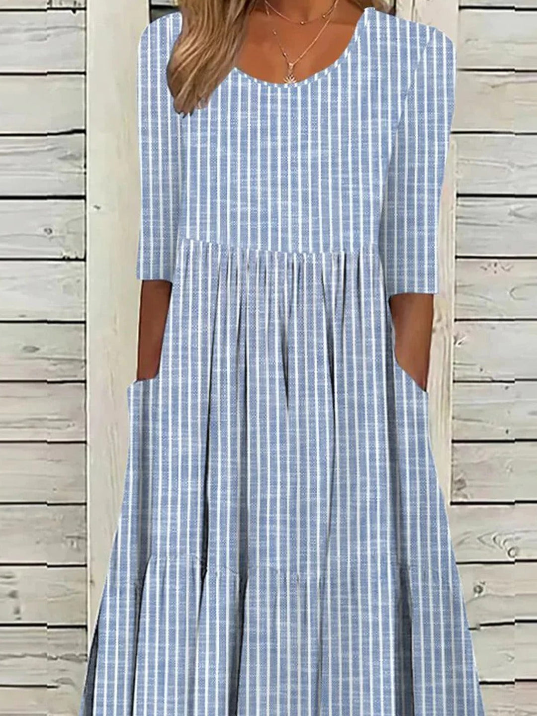 Women's Casual Striped Summer Dress | Midi