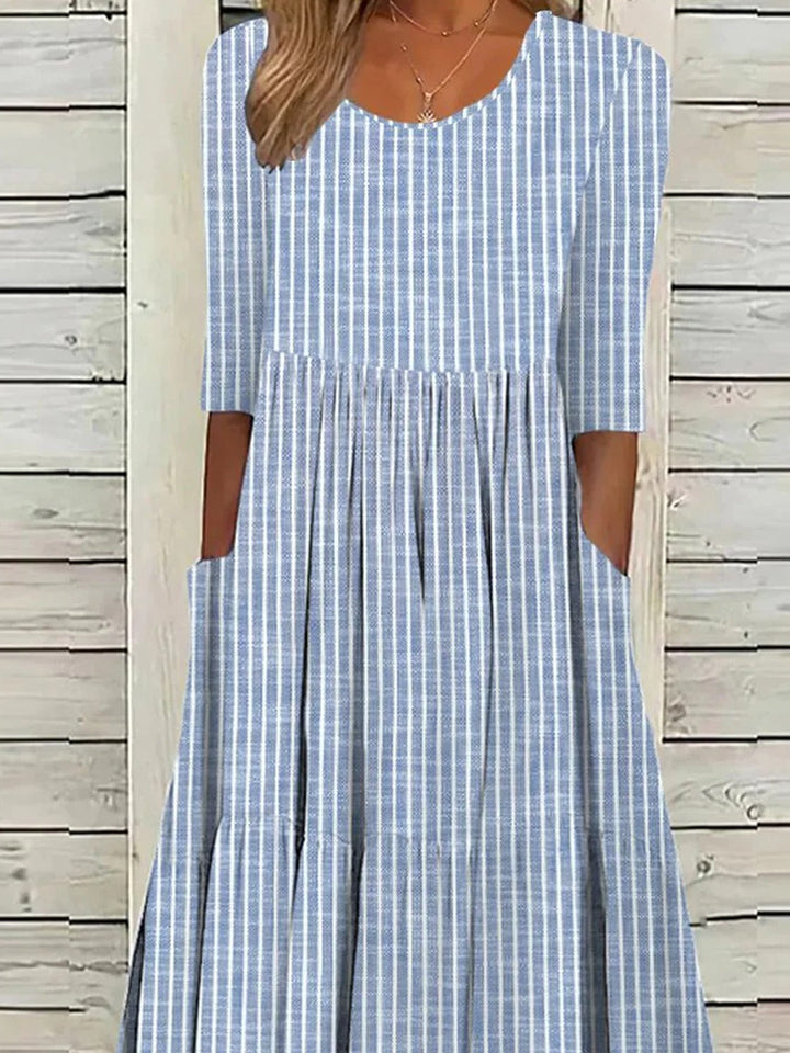 Women's Casual Striped Summer Dress | Midi