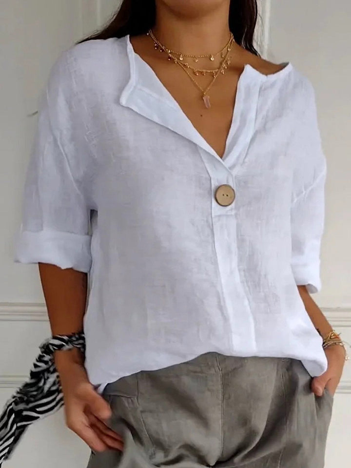 Women's 3/4 Sleeves Button Blouse | Casual