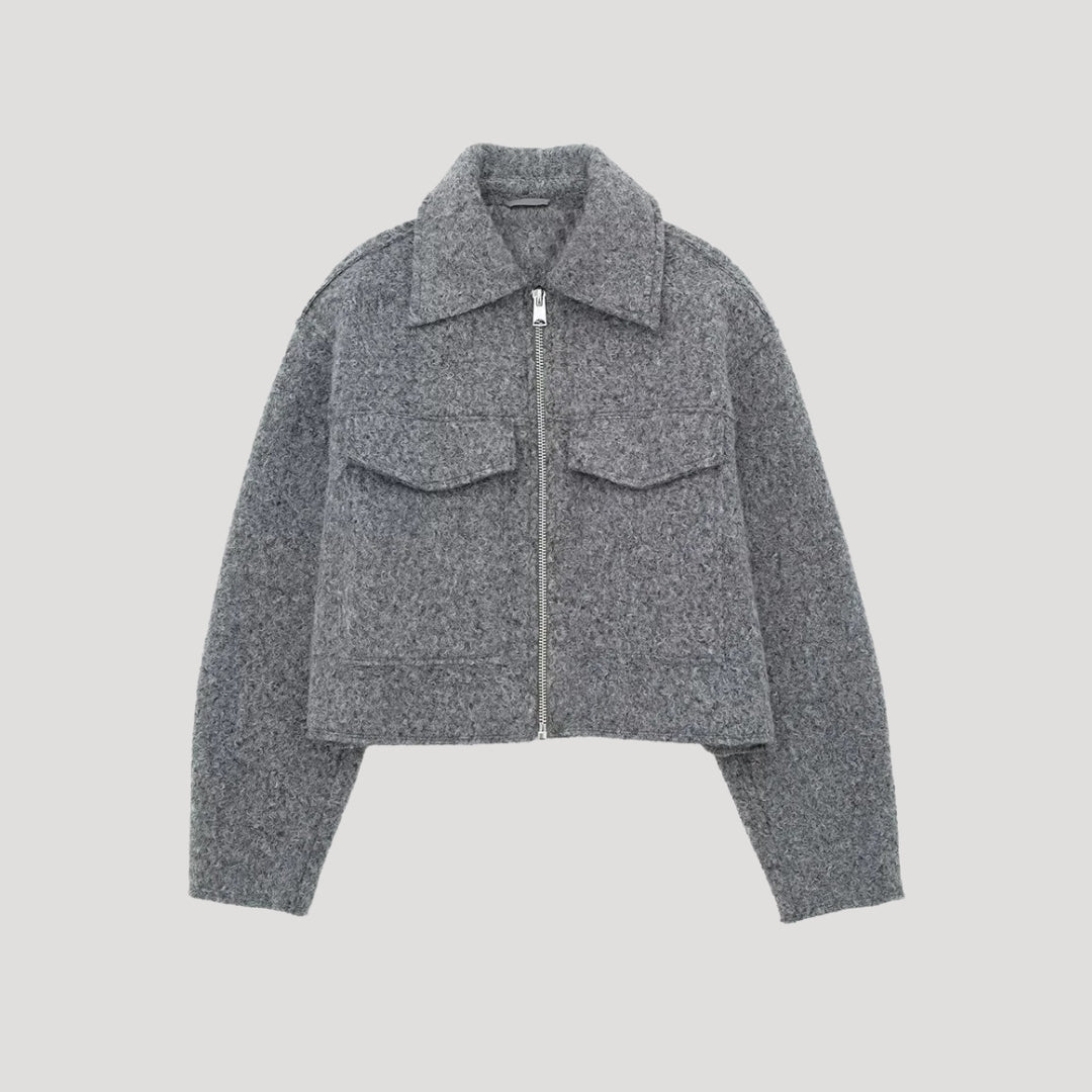 Women’s Zip-Up Cropped Jacket | Winter