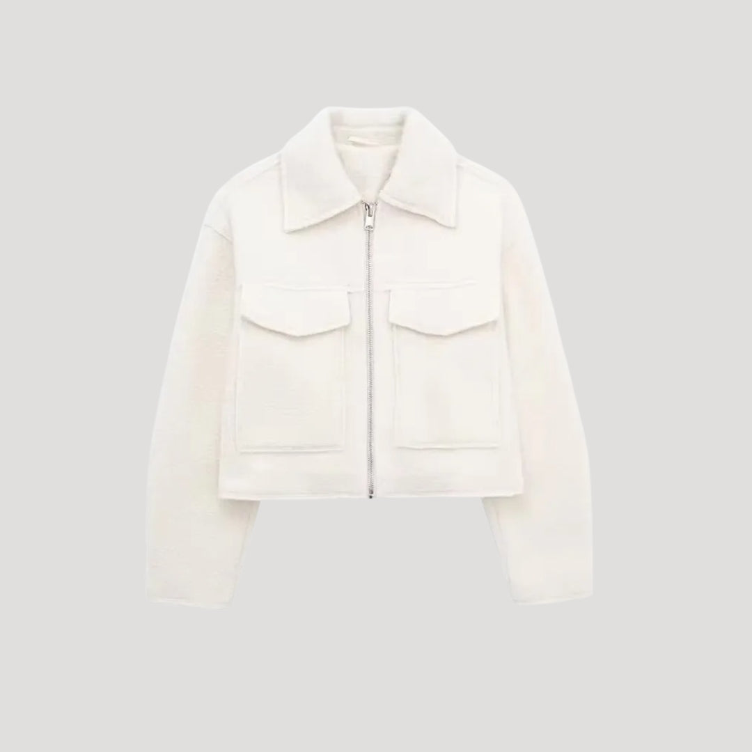 Women’s Zip-Up Cropped Jacket | Winter
