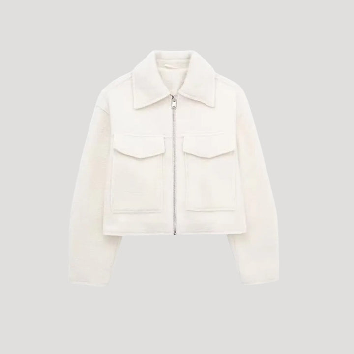 Women’s Zip-Up Cropped Jacket | Winter