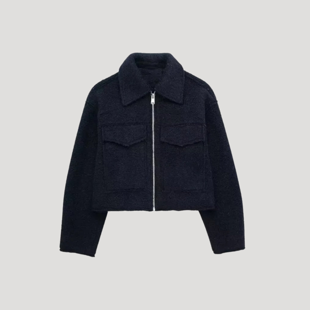 Women’s Zip-Up Cropped Jacket | Winter