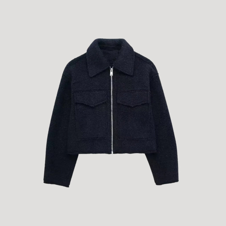 Women’s Zip-Up Cropped Jacket | Winter