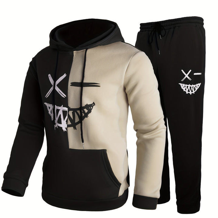 Ensemble de survêtement graphique pour homme | Manches longues | À capuche
