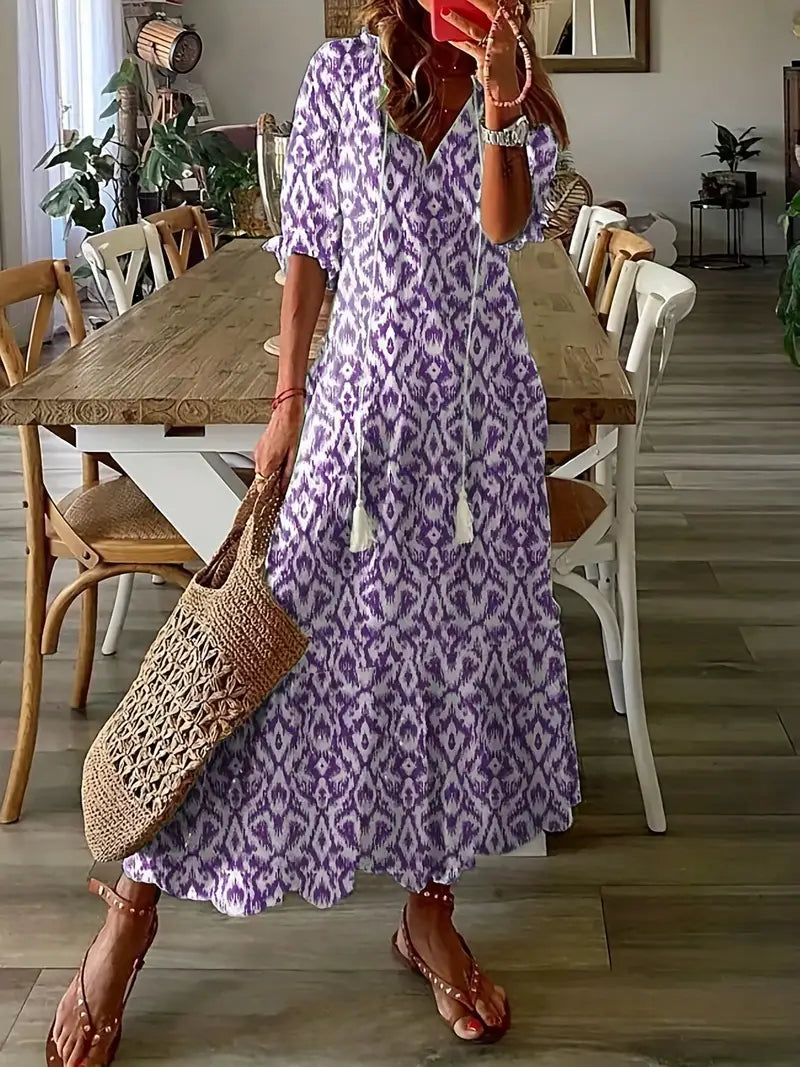 Women's Boho Vacation Dress | Maxi
