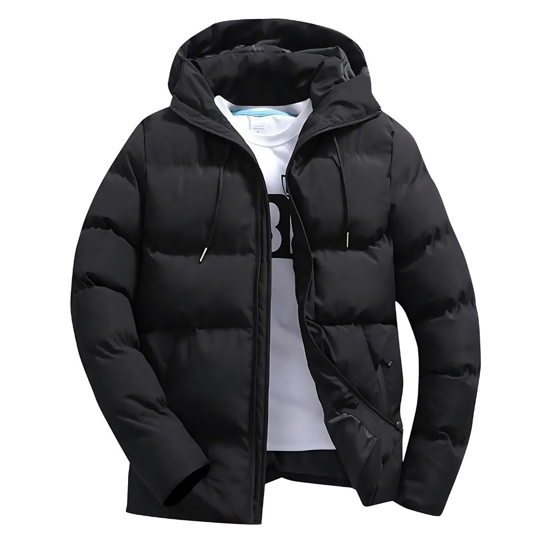 Men's Winter Zip Up Puffer Jacket | Hooded