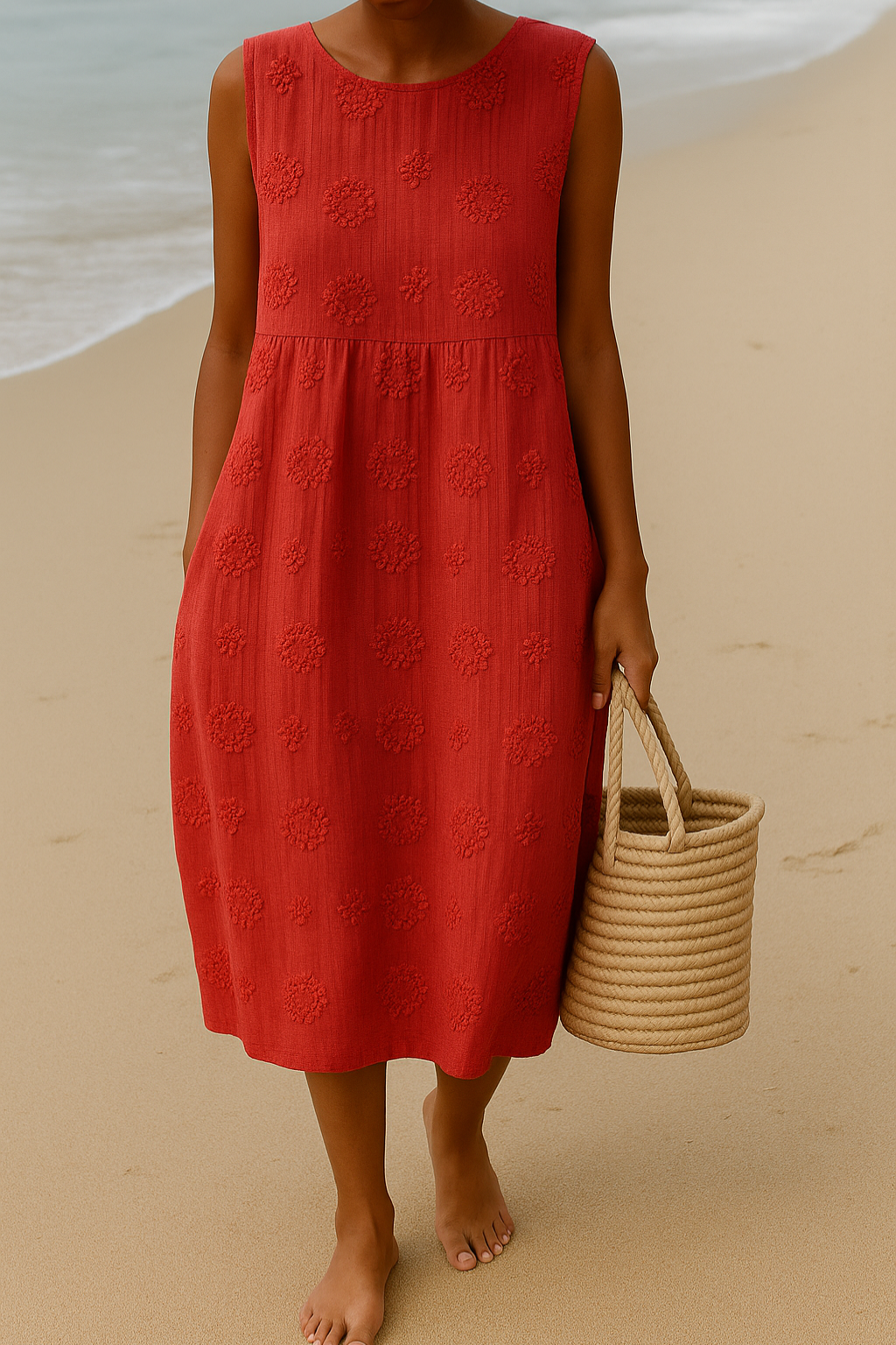 Women’s Summer Sleeveless Dress | Midi