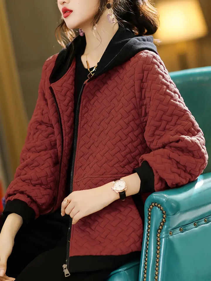 Women's Winter Hood Quilted Jacket | Zip Up
