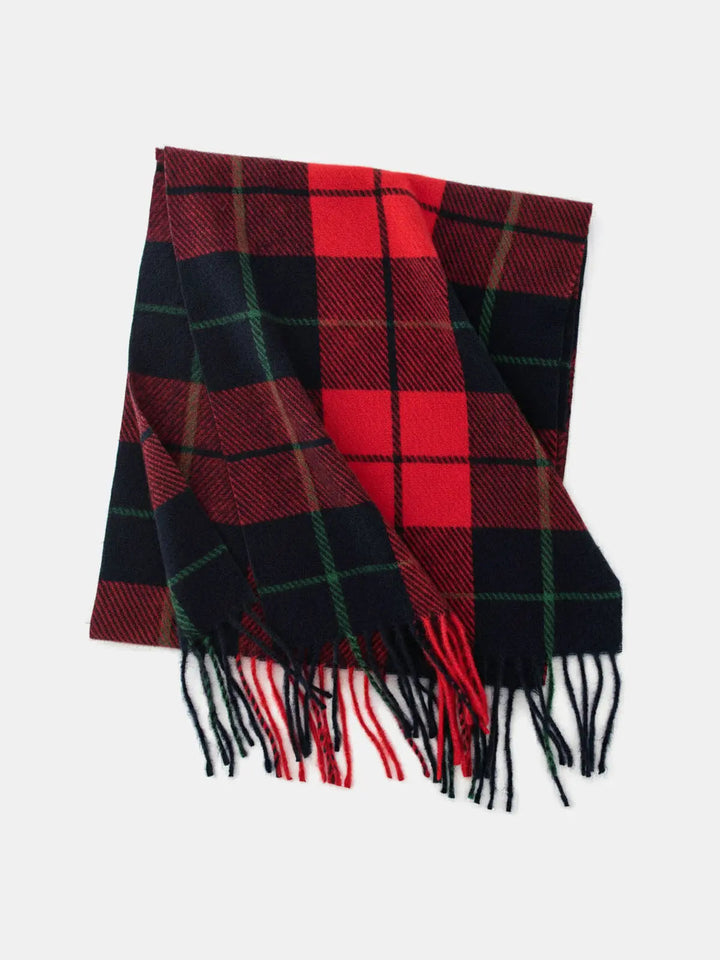 Écharpe d’hiver à franges pour femme | À carreaux