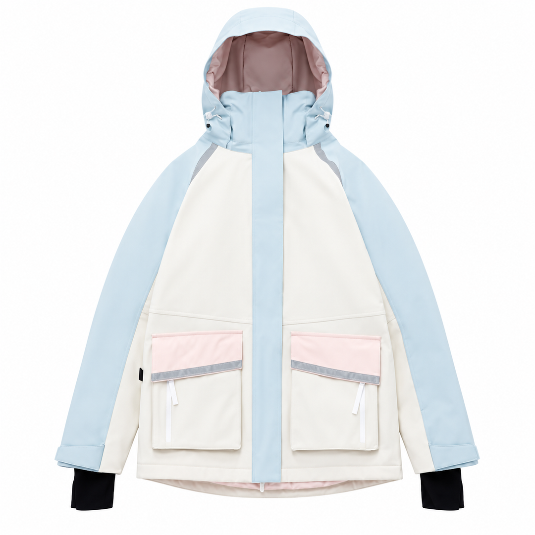 Unisex Winter Hooded Zip Up Ski Jacket | Snowboard